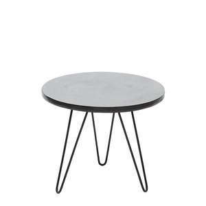 Becka sidobord Ø42 cm - Svart/grå - Sidobord & lampbord