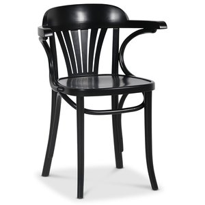 2 st No 24 karmstol - Svart - Trästolar