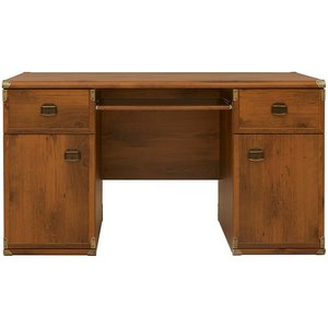 Crosby skrivbord 140x65 cm - Antik Ek - Skrivbord med hyllor | lådor