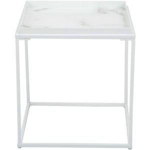 Hilliard sidobord 42 x 42 cm - Vit - Sidobord & lampbord