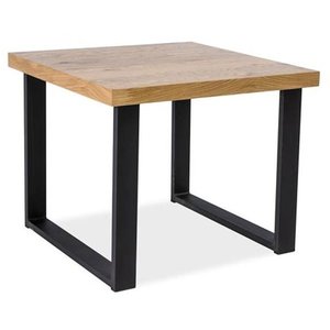 Aubrianna lampbord 60 x 60 cm - Svart/ek - Sidobord & lampbord