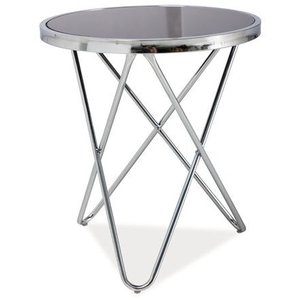 Jaelyn lampbord Ø45 cm - Svart/krom - Sidobord & lampbord