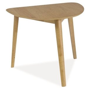 Jazlynn lampbord Ø90 cm - Ek - Sidobord & lampbord