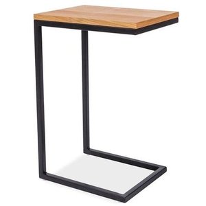 Maeve lampbord 40 x 30 cm - Ek/svart - Sidobord & lampbord