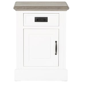 Malou sängbord med förvaring - Vit/brungrå - Byråar -Hyllor & Förvaring - Byråar