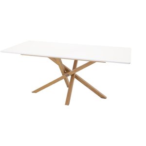Höganäs matbord 180 cm - Ek/vit - Övriga matbord