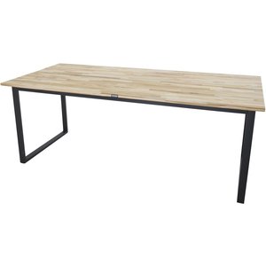 Regald matbord 200 cm - Svart/naturträ - Övriga matbord