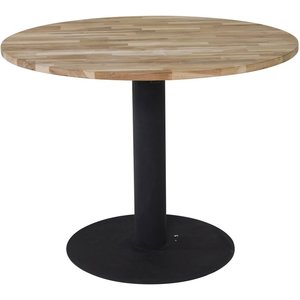 Regald matbord ø140 cm - Svart/naturträ - Ovala & Runda bord