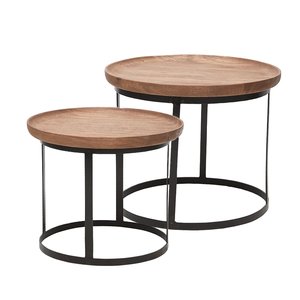 Melissa soffbord Ø60 cm - Trä/metall - Sidobord & lampbord