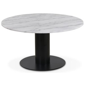 Next 85 runt soffbord - Svart / marmor -Marmorbord - Bord
