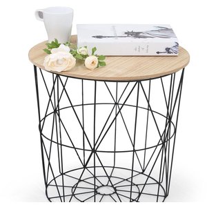 Roseanne lampbord Ø42 cm - Svart - Sidobord & lampbord