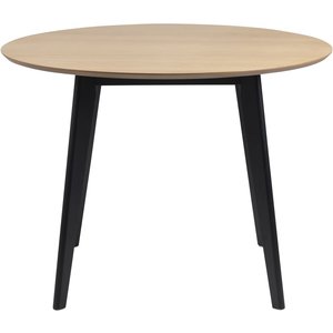 Roxby matbord Ø105 cm - Ek/svart - Ovala & Runda bord