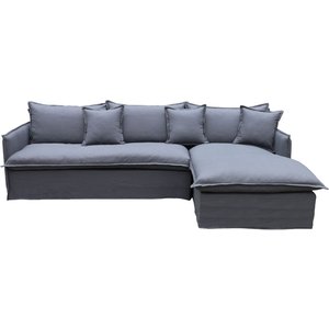 Delfi divansoffa höger - Grå - Soffor med divan