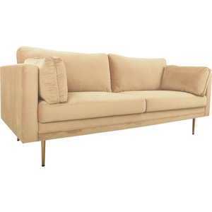 Savanna 3-sits soffa - Beige sammet - 2-sits soffor
