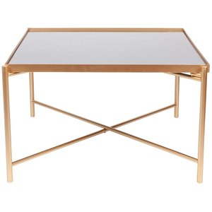 Soffbord Evan 80 x 74 cm - Guld - Glasbord