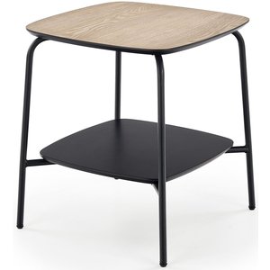 Vera sidobord 45 x 45 cm - Ask/svart - Sidobord & lampbord