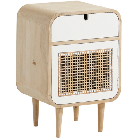 Bild på Sängbord GERALD 40x60 mangoträ/vit - Kave Home