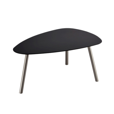 Bild på Soffbord svart ovalt Malou 88 x 62 x 40 cm - Homeroom