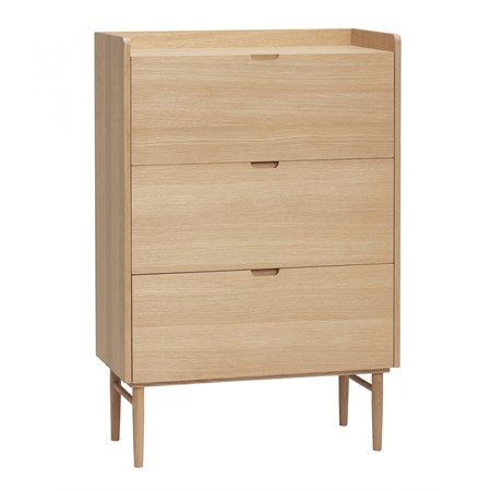 Byrå med hylla Ekträ Natur 120 cm - Hübsch - bild