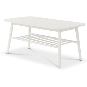 Saltö soffbord med hylla 110 x 60 cm - Vit - Soffbord i trä