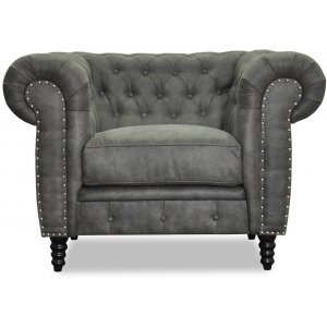Ashford chesterfield fåtölj - Vintage ecoläder - Chesterfieldfåtöljer