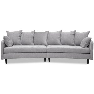 Gotland 4-sits svängd soffa 301 cm - Oxford ljusgrå - 4-sits soffor