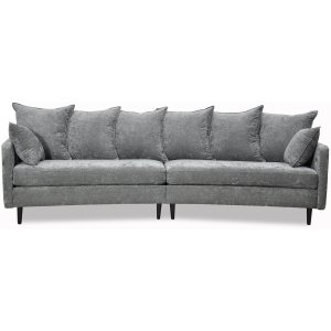 Gotland 4-sits svängd soffa 301 cm - Oxford grå - 4-sits soffor