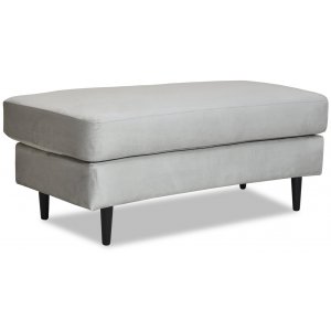 Gotland böjd fotpall - Gråbeige sammet - Sittpuffar