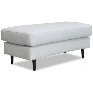 Gotland böjd fotpall - Off-white linne - Sittpuffar