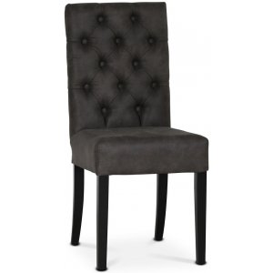 2 st Lexington Milton stol - Mörkgrått läder -Matstolar & Köksstolar - Klädda & stoppade stolar