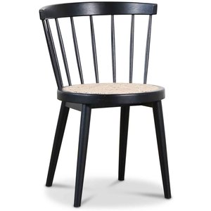 2 st Orbit matstol med rotting sits - Svart - Pinnstolar