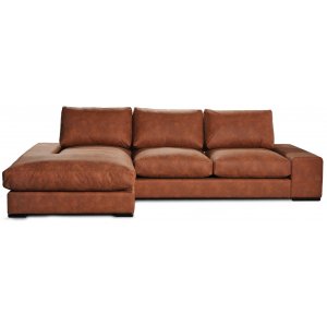 Scirocco divansoffa 3-sits XL 305 cm - Cognac vintage - 3-sits soffor