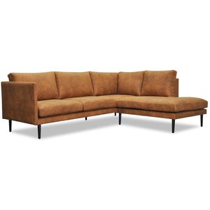 Östermalm divansoffa - Cognac ecoläder - Höger -Tygsoffor - Soffor