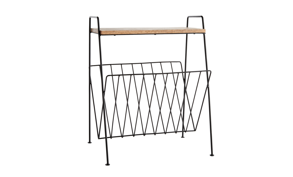 17294BL Bild på NOELLE Sidobord Svart/Natur från Madam Stoltz