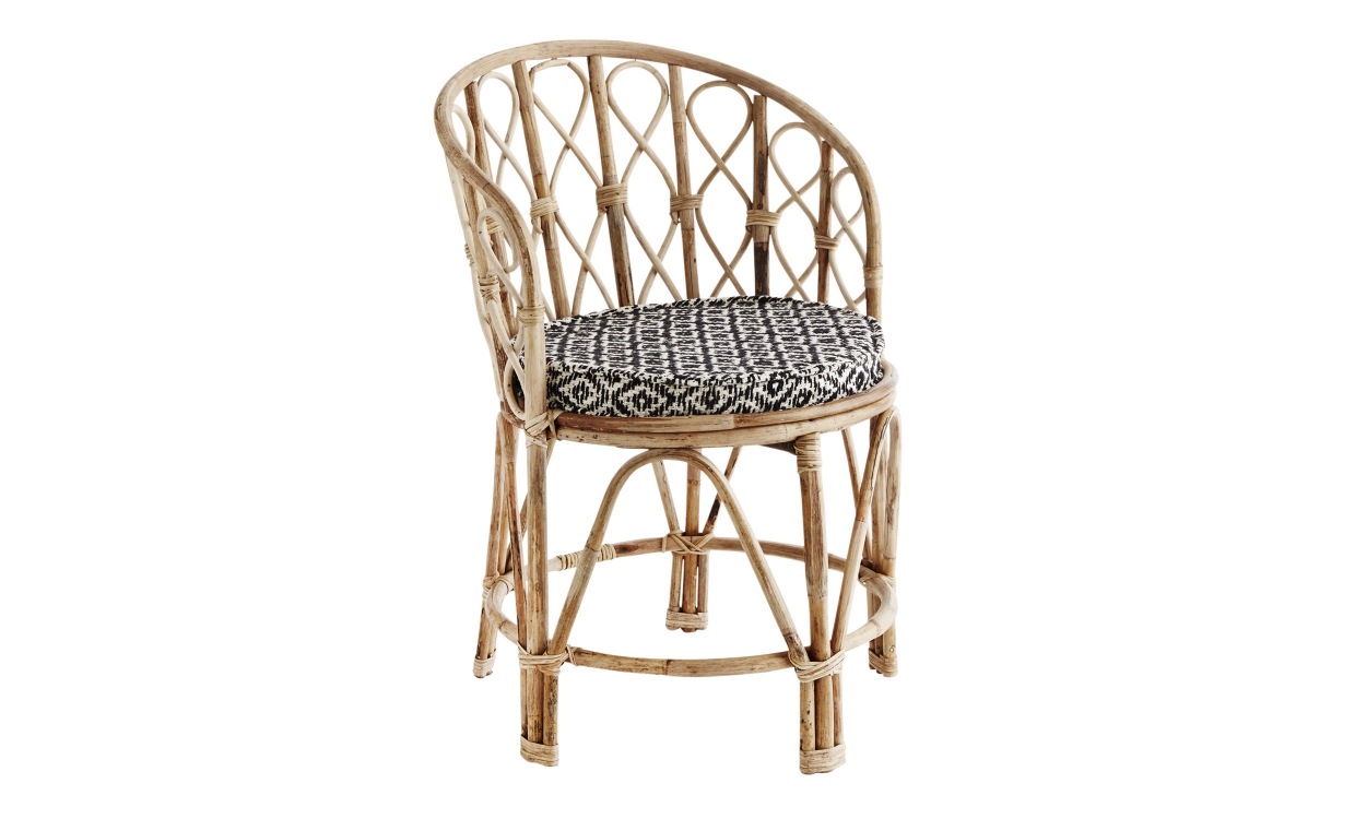 19676 Bild på DARIA Stol Bambu Svart/Vit från Madam Stoltz