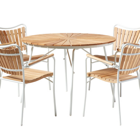 Bild på ELLEN Matgrupp 110 + 4 stolar Vit från Cinas