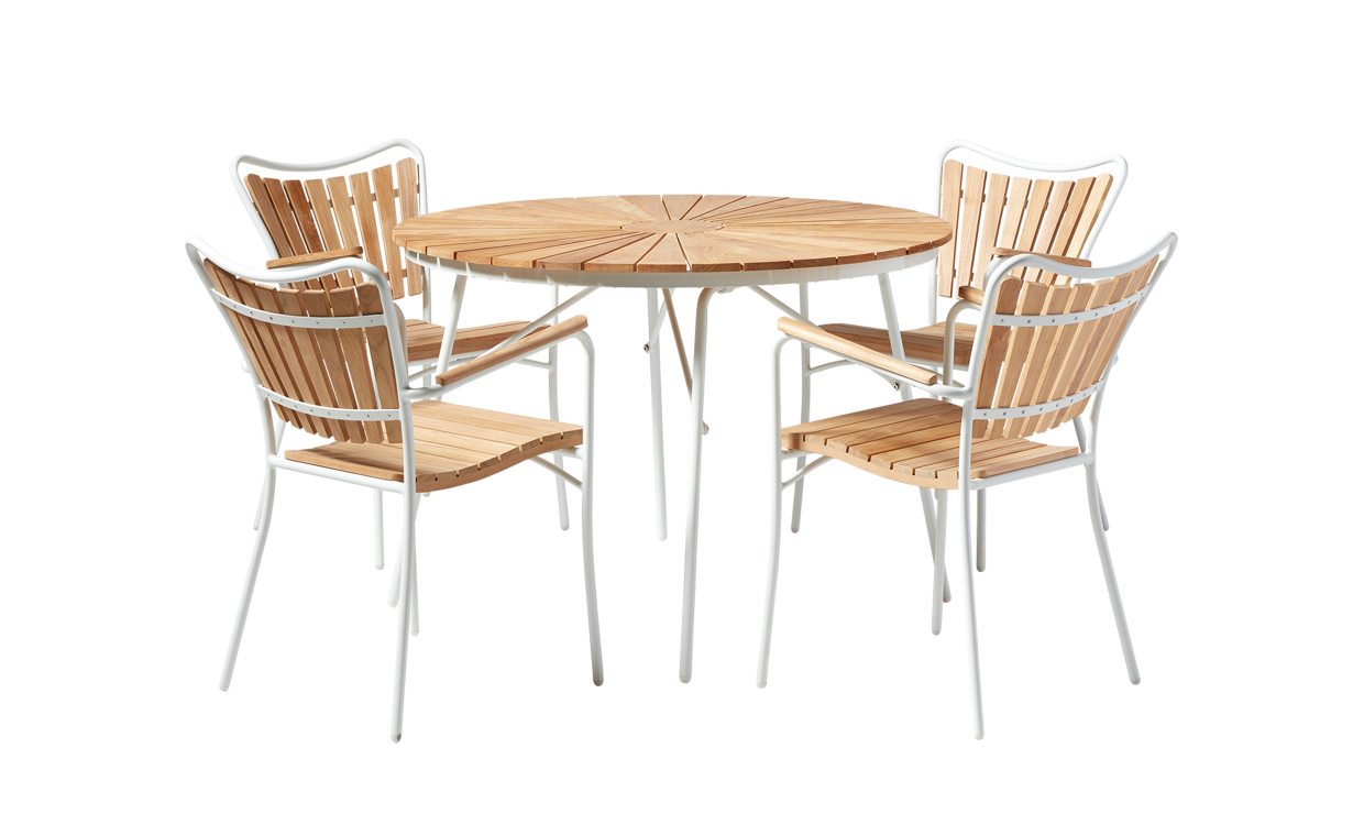 2520009-3515009-4 Bild på ELLEN Matgrupp 110 + 4 stolar Vit från Cinas