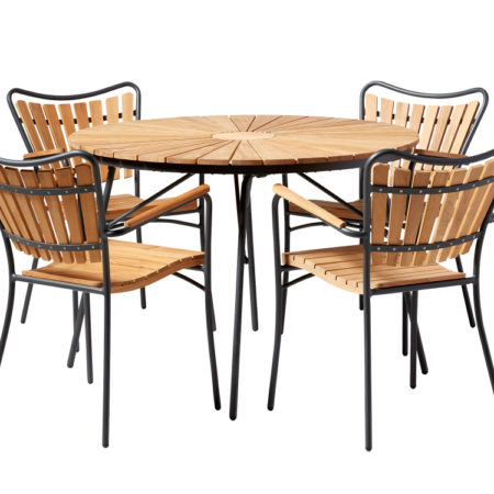 Bild på ELLEN Matgrupp 110 + 4 Stolar Grå från Cinas