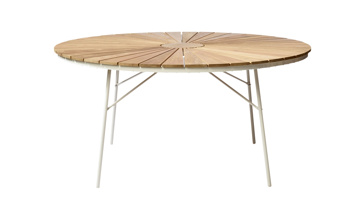 2522009 Bild på ELLEN Trädgårdsbord Teak/Vit 150 från Cinas