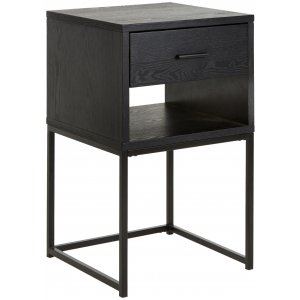 Novis sängbord - Svartbetsad ask - Sängbord -Sovrumsmöbler - Sängbord