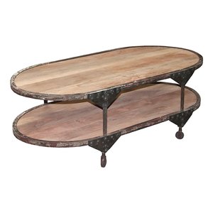 Bombay ovalt soffbord 135 x 65 cm - Vintage - Soffbord i trä