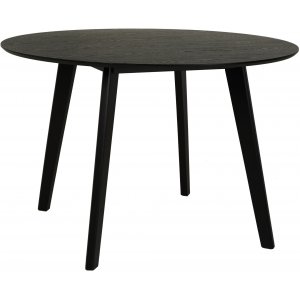 Heby matbord Ø120 cm - Svartbetsad ask - Ovala & Runda bord
