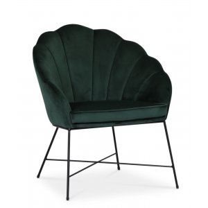 Mirò fåtölj - Grön sammet + Möbelvårdskit för textilier - Tygfåtöljer