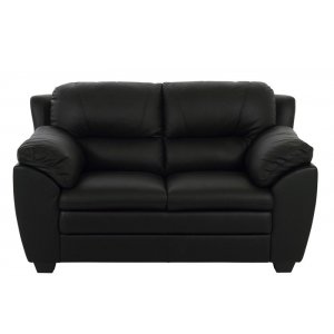 Palarmo 2-sits soffa - Svart ecoläder -Soffor - Skinnsoffor