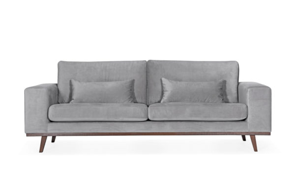 Bild på STOCKHOLM 3-sits soffa Velvet Edition Ljusgrå från SoffaDirekt