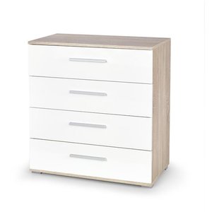 Byrå Abdel - Vit/ek - Byråar -Hyllor & Förvaring - Byråar