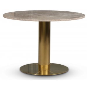 Empire matbord Ø105 cm - Empradore marmor / Borstad mässing - Ovala & Runda bord