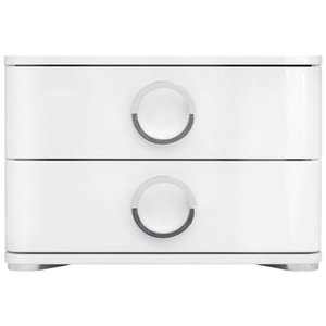 Kai sängbord - Vit högglans - Sängbord -Sovrumsmöbler - Sängbord