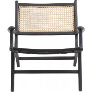 Linnea fåtölj - Svart/natur - Skinnfåtöljer