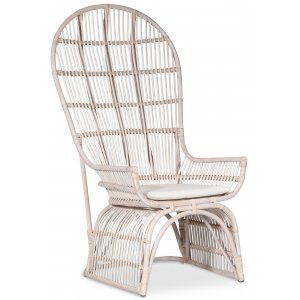 Mandarin Påfågel stol - Whitewash - Korgstolar & fåtöljer i rotting